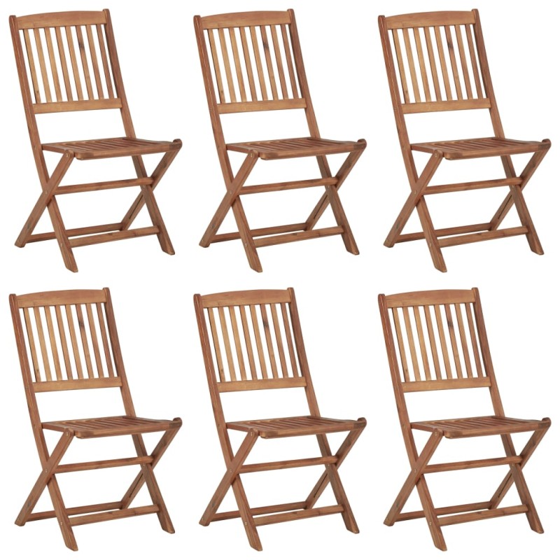 vidaXL Klappbare Gartenstühle 6 Stk. Massivholz Akazie vidaXL Klappbare Gartenstühle 6 Stk. Massivholz Akazie