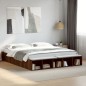 vidaXL Bettgestell Braun Eichen-Optik 180x200 cm Holzwerkstoff vidaXL Bettgestell Braun Eichen-Optik 180x200 cm Holzwerkstoff