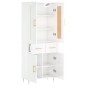 Highboard Hochglanz-Weiß 69,5x34x180 cm Holzwerkstoff Highboard Hochglanz-Weiß 69,5x34x180 cm Holzwerkstoff