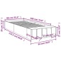 vidaXL Bettgestell Grau Sonoma 90x190 cm Holzwerkstoff vidaXL Bettgestell Grau Sonoma 90x190 cm Holzwerkstoff