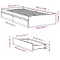 vidaXL Bettgestell mit Schubladen Braun Eichen-Optik 90x190 cm vidaXL Bettgestell mit Schubladen Braun Eichen-Optik 90x190 cm