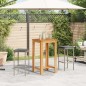 vidaXL 3-tlg. Gartenbar-Set Grau Massivholz Akazie und Poly Rattan vidaXL 3-tlg. Gartenbar-Set Grau Massivholz Akazie und Poly Rattan