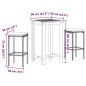 vidaXL 3-tlg. Gartenbar-Set Grau Massivholz Akazie und Poly Rattan vidaXL 3-tlg. Gartenbar-Set Grau Massivholz Akazie und Poly Rattan