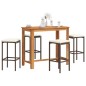 vidaXL 5-tlg. Gartenbar-Set Braun Massivholz Akazie und Poly Rattan vidaXL 5-tlg. Gartenbar-Set Braun Massivholz Akazie und Poly Rattan
