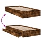 vidaXL Bettgestell mit Schubladen Räuchereiche 90x190 cm Holzwerkstoff vidaXL Bettgestell mit Schubladen Räuchereiche 90x190 cm Holzwerkstoff