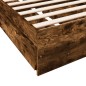 vidaXL Bettgestell mit Schubladen Räuchereiche 90x190 cm Holzwerkstoff vidaXL Bettgestell mit Schubladen Räuchereiche 90x190 cm Holzwerkstoff