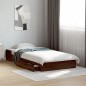 vidaXL Bettgestell mit Schubladen Braun Eichen-Optik 75x190 cm vidaXL Bettgestell mit Schubladen Braun Eichen-Optik 75x190 cm