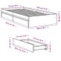 vidaXL Bettgestell mit Schubladen Braun Eichen-Optik 75x190 cm vidaXL Bettgestell mit Schubladen Braun Eichen-Optik 75x190 cm