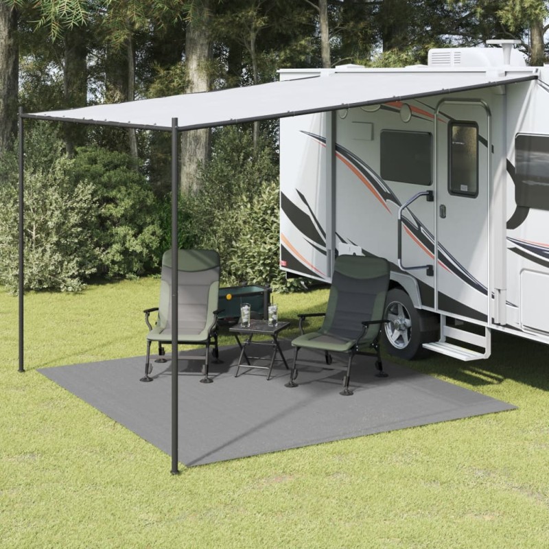 vidaXL Campingteppich Hellgrau 4x3 m vidaXL Campingteppich Hellgrau 4x3 m