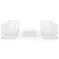 5-tlg. Garten-Lounge-Set Weiß Kiefer Massivholz 5-tlg. Garten-Lounge-Set Weiß Kiefer Massivholz