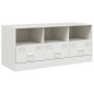 vidaXL TV-Schrank Weiß 99x39x44 cm Stahl vidaXL TV-Schrank Weiß 99x39x44 cm Stahl