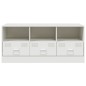vidaXL TV-Schrank Weiß 99x39x44 cm Stahl vidaXL TV-Schrank Weiß 99x39x44 cm Stahl