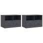 vidaXL TV-Schränke 2 Stk. Anthrazit 67x39x44 cm Stahl vidaXL TV-Schränke 2 Stk. Anthrazit 67x39x44 cm Stahl