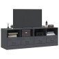 vidaXL TV-Schränke 2 Stk. Anthrazit 67x39x44 cm Stahl vidaXL TV-Schränke 2 Stk. Anthrazit 67x39x44 cm Stahl