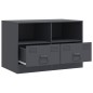vidaXL TV-Schränke 2 Stk. Anthrazit 67x39x44 cm Stahl vidaXL TV-Schränke 2 Stk. Anthrazit 67x39x44 cm Stahl