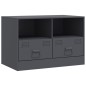vidaXL TV-Schränke 2 Stk. Anthrazit 67x39x44 cm Stahl vidaXL TV-Schränke 2 Stk. Anthrazit 67x39x44 cm Stahl