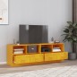 vidaXL TV-Schränke 2 Stk. Senfgelb 67x39x44 cm Stahl vidaXL TV-Schränke 2 Stk. Senfgelb 67x39x44 cm Stahl