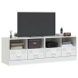 vidaXL TV-Schränke 2 Stk. Weiß 67x39x44 cm Stahl vidaXL TV-Schränke 2 Stk. Weiß 67x39x44 cm Stahl