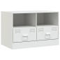 vidaXL TV-Schränke 2 Stk. Weiß 67x39x44 cm Stahl vidaXL TV-Schränke 2 Stk. Weiß 67x39x44 cm Stahl