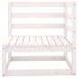 vidaXL 3-tlg. Garten-Lounge-Set Weiß Massivholz Kiefer vidaXL 3-tlg. Garten-Lounge-Set Weiß Massivholz Kiefer