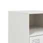 vidaXL Nachttisch Weiß 34,5x39x62 cm Stahl vidaXL Nachttisch Weiß 34,5x39x62 cm Stahl