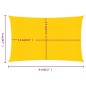 vidaXL Sonnensegel 160 g/m² Rechteckig Gelb 6x8 m HDPE vidaXL Sonnensegel 160 g/m² Rechteckig Gelb 6x8 m HDPE