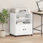 vidaXL Druckerständer mit Rollen Weiß 60x48x74 cm vidaXL Druckerständer mit Rollen Weiß 60x48x74 cm