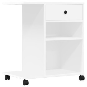 vidaXL Druckerständer mit Rollen Weiß 60x40x68,5 cm