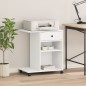 vidaXL Druckerständer mit Rollen Weiß 60x40x68,5 cm vidaXL Druckerständer mit Rollen Weiß 60x40x68,5 cm