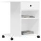 vidaXL Druckerständer mit Rollen Weiß 60x40x68,5 cm vidaXL Druckerständer mit Rollen Weiß 60x40x68,5 cm