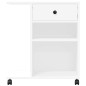 vidaXL Druckerständer mit Rollen Weiß 60x40x68,5 cm vidaXL Druckerständer mit Rollen Weiß 60x40x68,5 cm