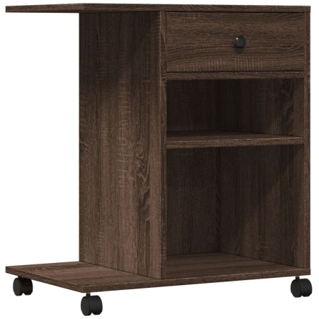 vidaXL Druckerständer mit Rollen Braun Eichen-Optik 60x40x68,5 cm