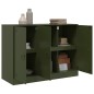 vidaXL Sideboard Olivgrün 99x39x73 cm Stahl vidaXL Sideboard Olivgrün 99x39x73 cm Stahl