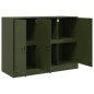 vidaXL Sideboard Olivgrün 99x39x73 cm Stahl vidaXL Sideboard Olivgrün 99x39x73 cm Stahl