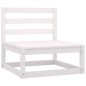 5-tlg. Garten-Lounge-Set Weiß Kiefer Massivholz 5-tlg. Garten-Lounge-Set Weiß Kiefer Massivholz