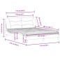 vidaXL Bett mit Matratze Dunkelbraun 160x200 cm Stoff vidaXL Bett mit Matratze Dunkelbraun 160x200 cm Stoff