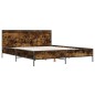 vidaXL Bettgestell Räuchereiche 120x200 cm Holzwerkstoff und Metall vidaXL Bettgestell Räuchereiche 120x200 cm Holzwerkstoff und Metall