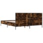 vidaXL Bettgestell Räuchereiche 120x200 cm Holzwerkstoff und Metall vidaXL Bettgestell Räuchereiche 120x200 cm Holzwerkstoff und Metall