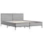 vidaXL Bettgestell Grau Sonoma 140x200 cm Holzwerkstoff und Metall vidaXL Bettgestell Grau Sonoma 140x200 cm Holzwerkstoff und Metall