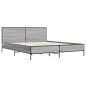 vidaXL Bettgestell Grau Sonoma 140x200 cm Holzwerkstoff und Metall vidaXL Bettgestell Grau Sonoma 140x200 cm Holzwerkstoff und Metall