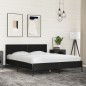 vidaXL Bettgestell Schwarz 150x200 cm Holzwerkstoff und Metall vidaXL Bettgestell Schwarz 150x200 cm Holzwerkstoff und Metall
