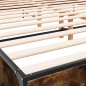 vidaXL Bettgestell Räuchereiche 180x200 cm Holzwerkstoff und Metall