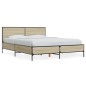 vidaXL Bettgestell Sonoma-Eiche 120x190 cm Holzwerkstoff und Metall vidaXL Bettgestell Sonoma-Eiche 120x190 cm Holzwerkstoff und Metall