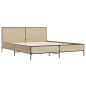 vidaXL Bettgestell Sonoma-Eiche 120x190 cm Holzwerkstoff und Metall vidaXL Bettgestell Sonoma-Eiche 120x190 cm Holzwerkstoff und Metall