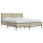 vidaXL Bettgestell Sonoma-Eiche 135x190 cm Holzwerkstoff und Metall vidaXL Bettgestell Sonoma-Eiche 135x190 cm Holzwerkstoff und Metall