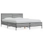 vidaXL Bettgestell Grau Sonoma 140x190 cm Holzwerkstoff und Metall vidaXL Bettgestell Grau Sonoma 140x190 cm Holzwerkstoff und Metall