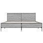 vidaXL Bettgestell Grau Sonoma 140x190 cm Holzwerkstoff und Metall vidaXL Bettgestell Grau Sonoma 140x190 cm Holzwerkstoff und Metall