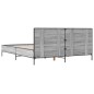 vidaXL Bettgestell Grau Sonoma 140x190 cm Holzwerkstoff und Metall vidaXL Bettgestell Grau Sonoma 140x190 cm Holzwerkstoff und Metall