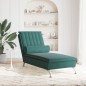 vidaXL Massage-Chaiselongue mit Nackenrolle Dunkelgrün Samt vidaXL Massage-Chaiselongue mit Nackenrolle Dunkelgrün Samt