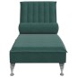 vidaXL Massage-Chaiselongue mit Nackenrolle Dunkelgrün Samt vidaXL Massage-Chaiselongue mit Nackenrolle Dunkelgrün Samt